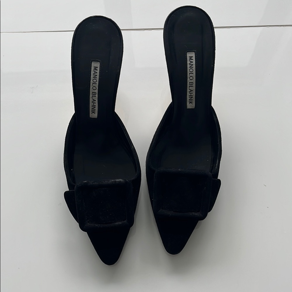 Manolo Blahnik Black Mules